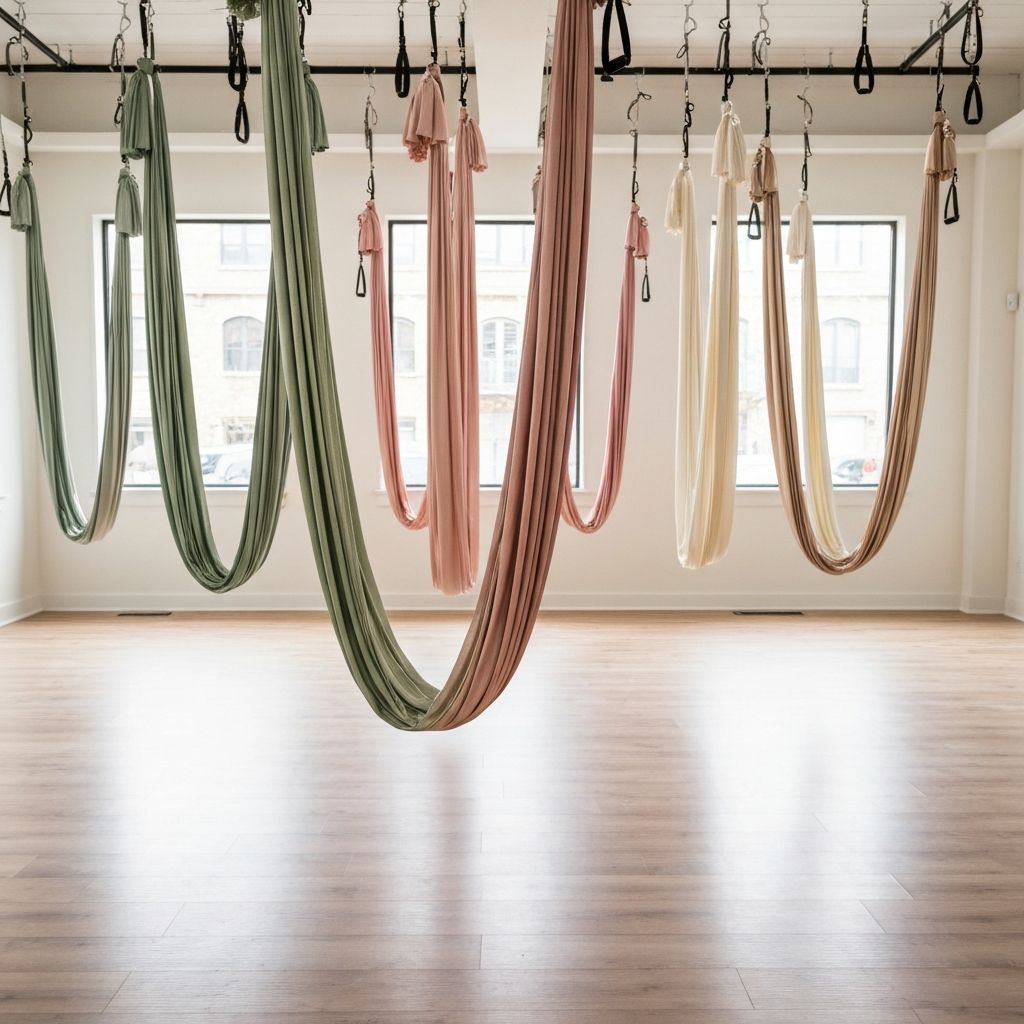 Aerial hammock close-up